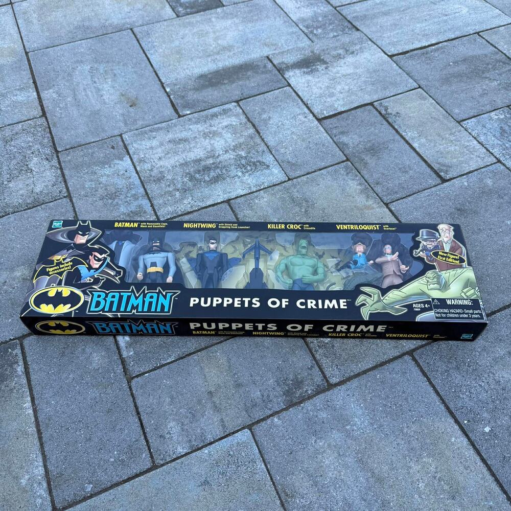 Vintage 2002 Hasbro Batman Puppets of Crime 4-Pack Sealed Ventriloquist Good Box